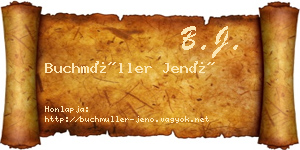 Buchmüller Jenő névjegykártya